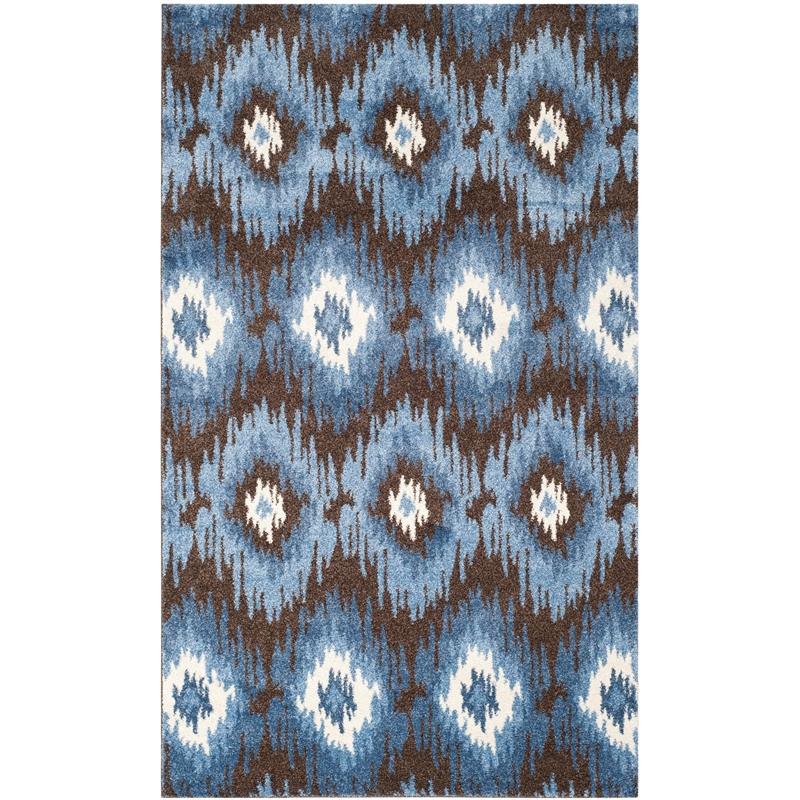 Safavieh Retro Dark Brown Contemporary Rug - 5' x 8'