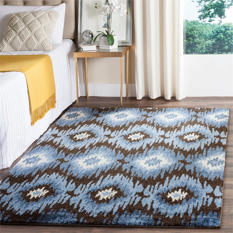 Safavieh Retro Dark Brown Contemporary Rug - 8' x 10'