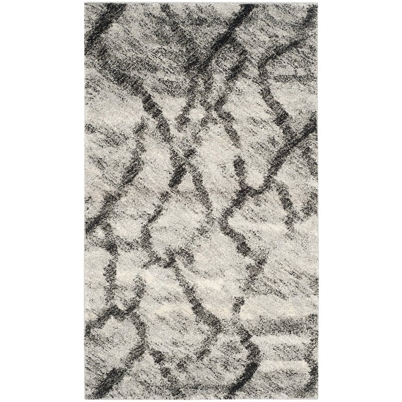 Safavieh Retro Light Grey Contemporary Rug - 3' x 5'