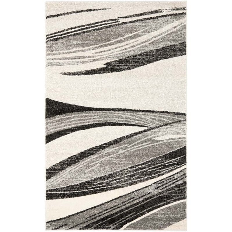 Safavieh Retro Light Grey Contemporary Rug - 6' x 9'