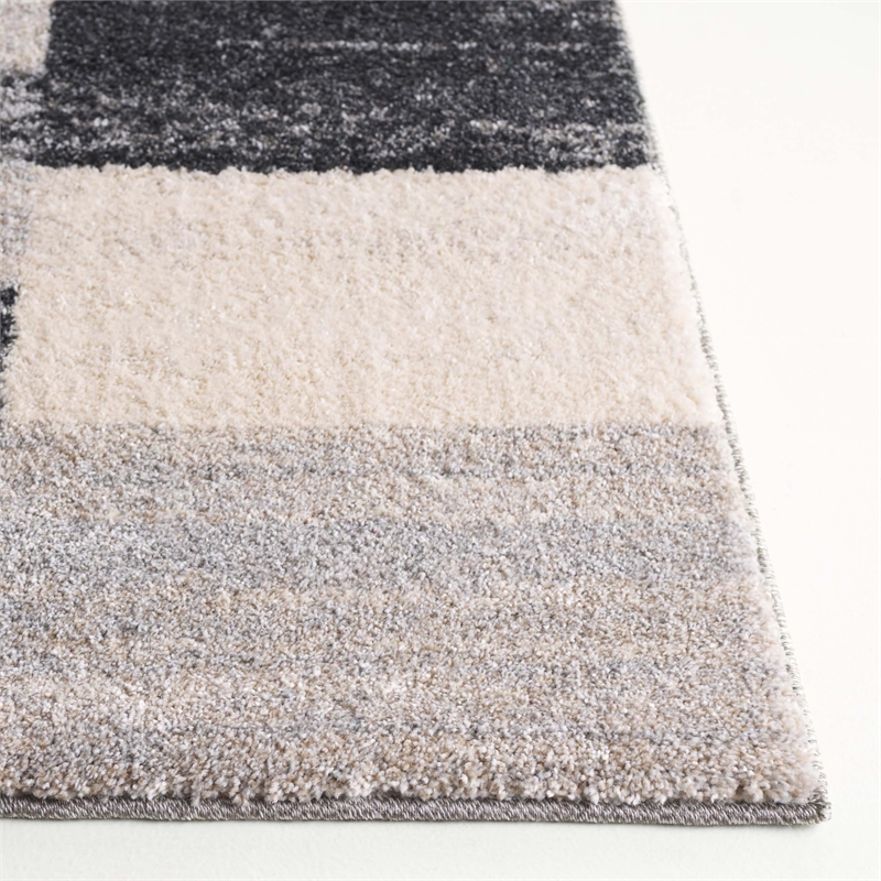 Safavieh Retro Black Contemporary Rug - Runner 2'3