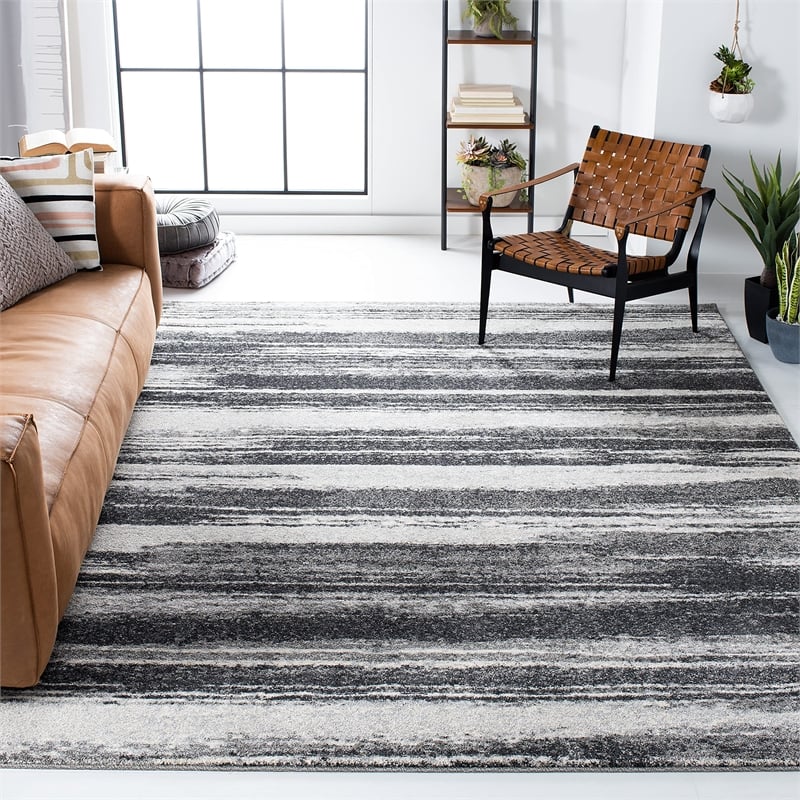 Safavieh Retro Dark Grey Contemporary Rug - 10' x 14'