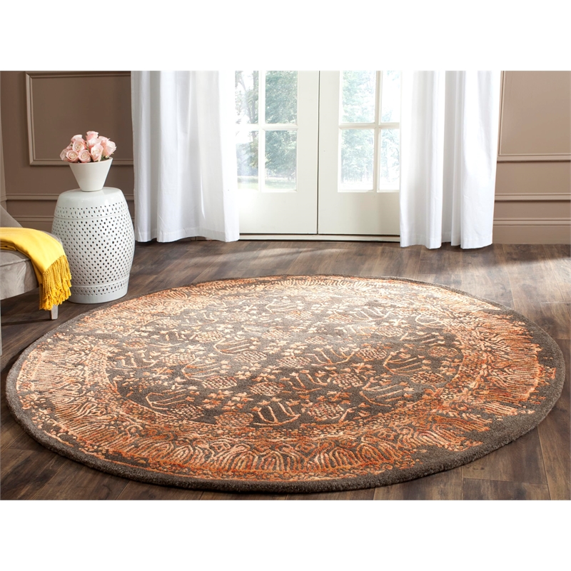 Safavieh Sapphire 8' x 10' Hand Tufted Wool Rug in Light Brown