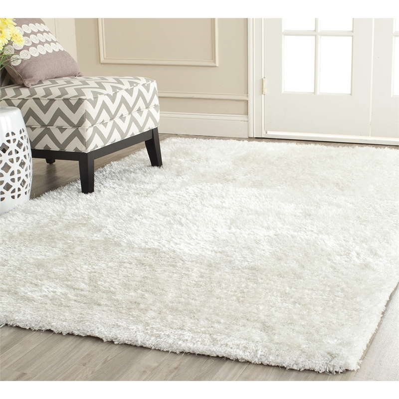 Safavieh South Beach Shag Snow White Shag Rug - 3' x 5'
