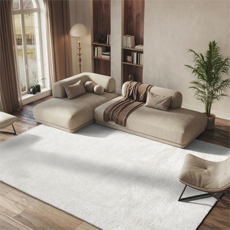 Safavieh South Beach Shag Snow White Shag Rug - 8' x 10'