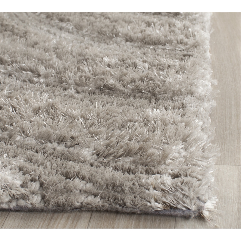 Safavieh South Beach Shag Silver Shag Rug - Runner 2'3