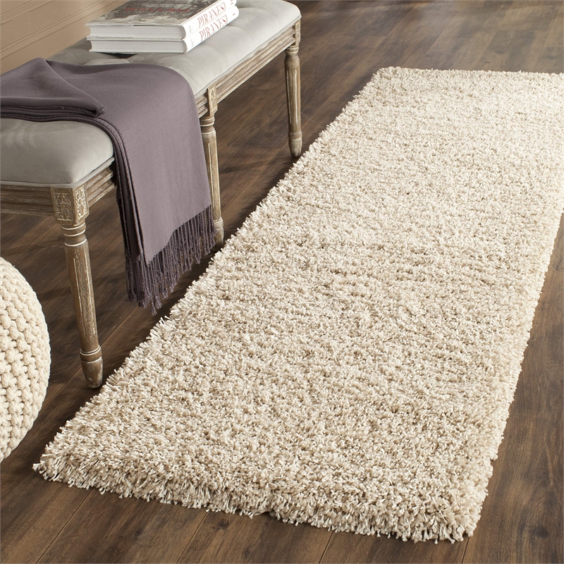 Safavieh California Shag Beige Shag Rug - Runner 2'3