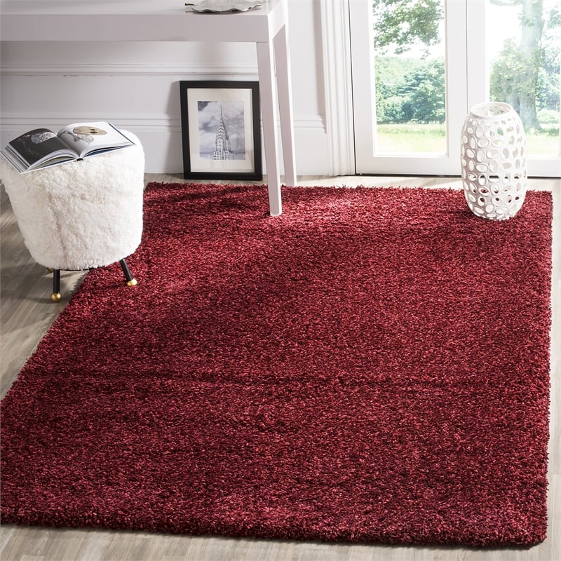 Safavieh California Shag Maroon Shag Rug - 5'3