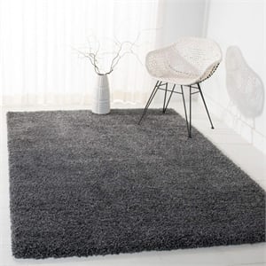 Safavieh California Shag Dark Grey Shag Rug - Square 4'