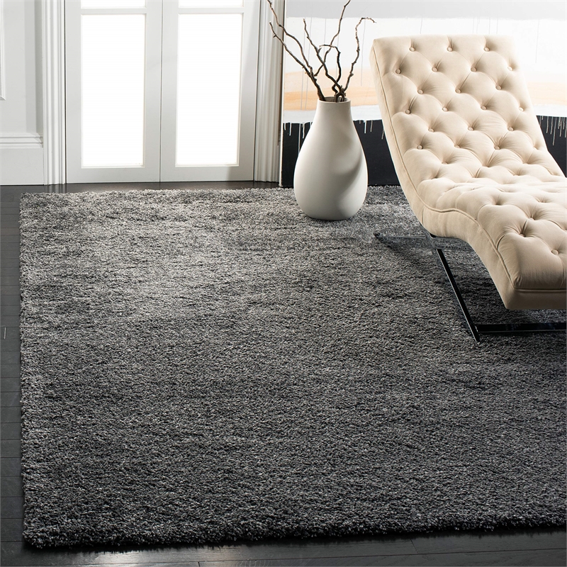 Safavieh California Shag Dark Grey Shag Rug - Square 8'6&quot