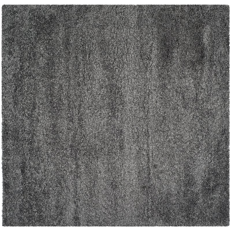 safavieh california shag dark grey shag rug - square 8'6&quot