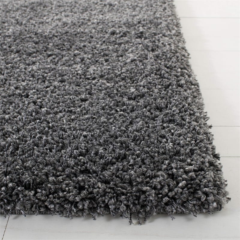 safavieh california shag dark grey shag rug - square 8'6&quot