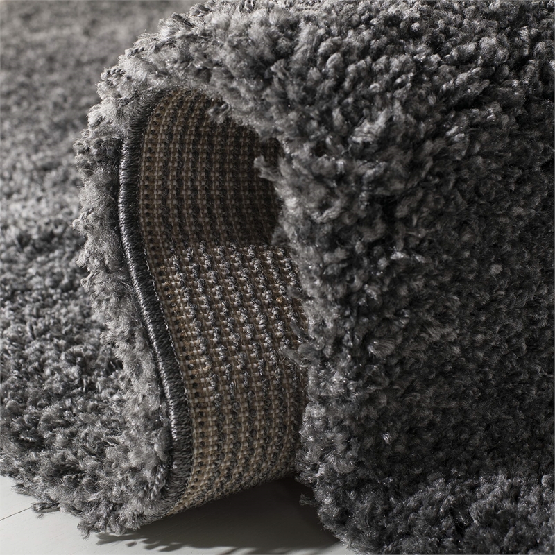 safavieh california shag dark grey shag rug - square 8'6&quot