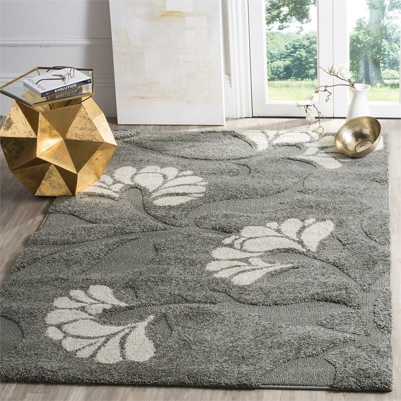 Safavieh Florida Shag Grey Shag Rug - 6' x 9'