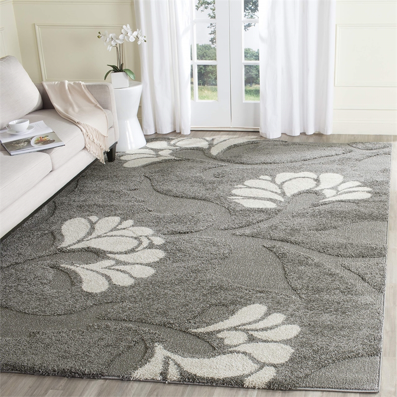 Safavieh Florida Shag Grey Shag Rug - 6' x 9'