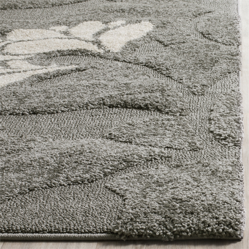 Safavieh Florida Shag Grey Shag Rug - 6' x 9'
