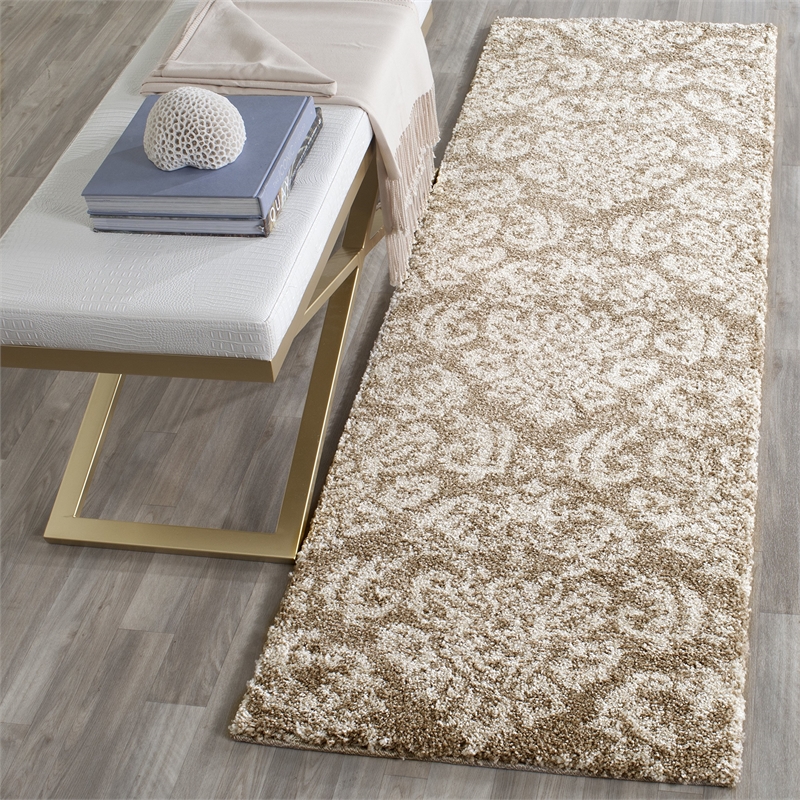 Safavieh Florida Shag Beige Shag Rug - Runner 2'3