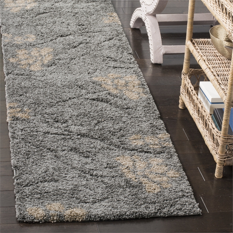 Safavieh Florida Shag Smoke Shag Rug - Runner 2'3