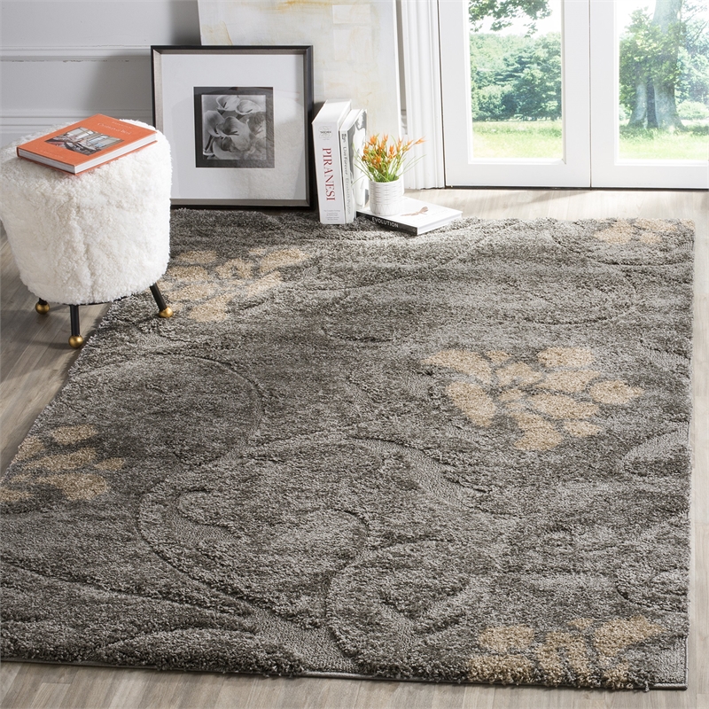 Safavieh Florida Shag Grey Shag Rug - 3'3