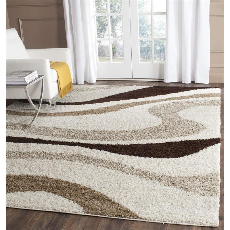 Safavieh Art Shag Ivory Shag Rug - Square 5'