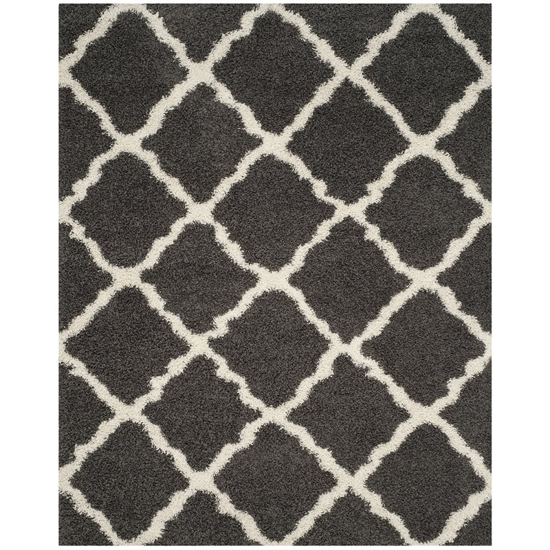safavieh dallas shag dark grey shag rug - 6' x 9'