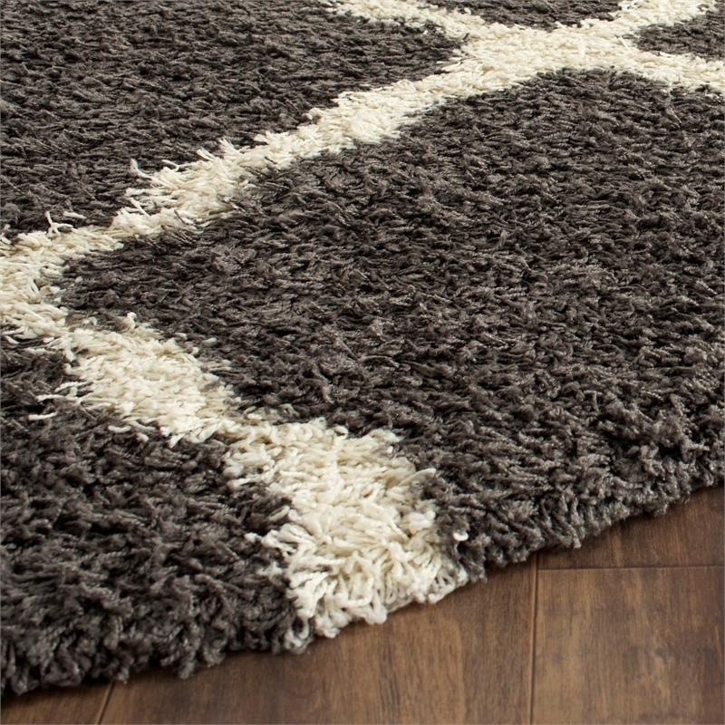 Safavieh Dallas Shag Dark Grey Shag Rug - Round 6'
