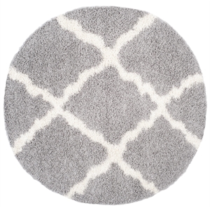 Safavieh Dallas Shag Grey Shag Rug - Round 6'
