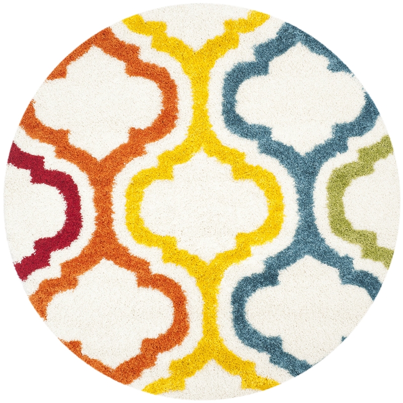 Safavieh Shag Ivory Shag Rug - Round 6'7