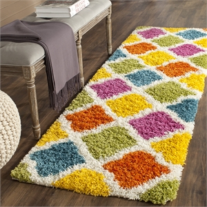 Safavieh Shag Ivory Shag Rug - Runner 2'3&quot x 7'