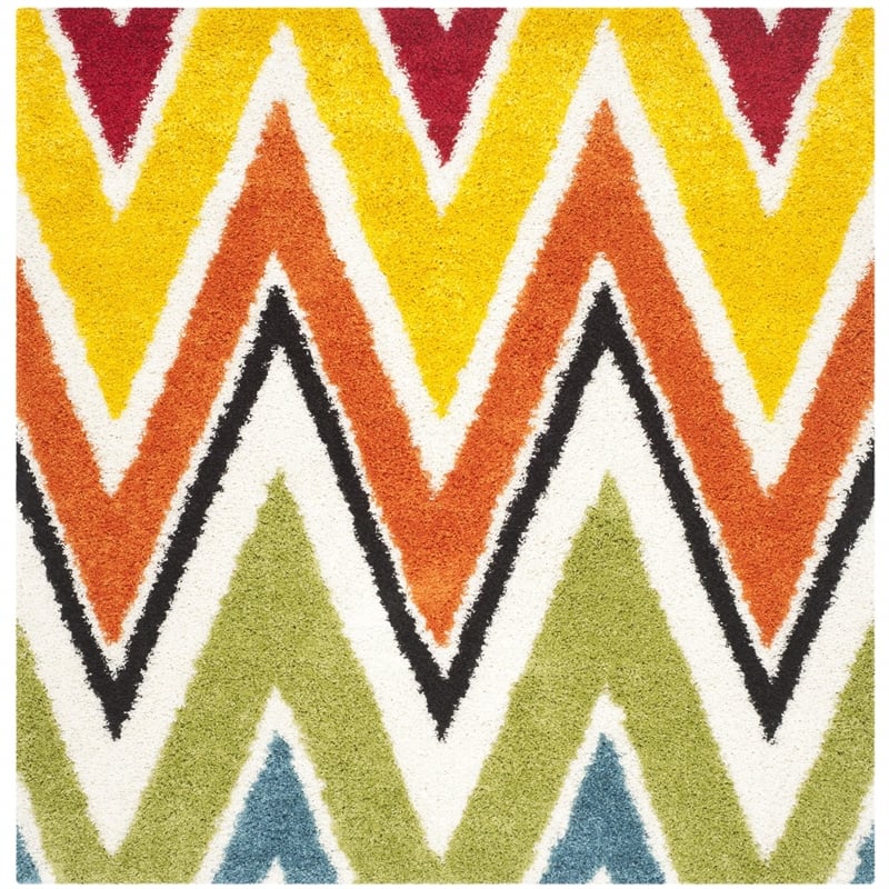 Safavieh Shag Ivory Shag Rug - Square 6'7