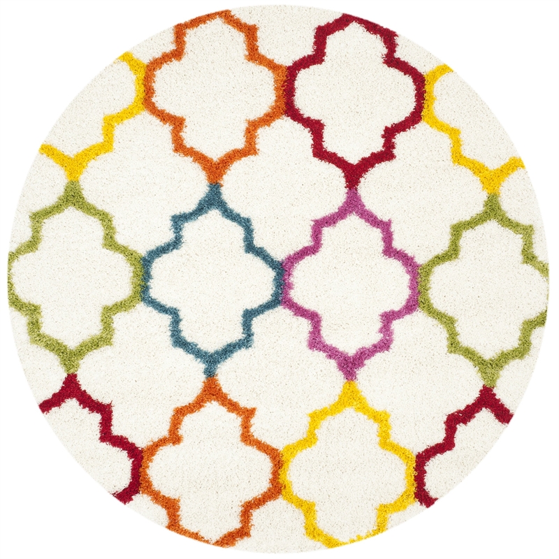 Safavieh Shag Ivory Shag Rug - Round 6'7