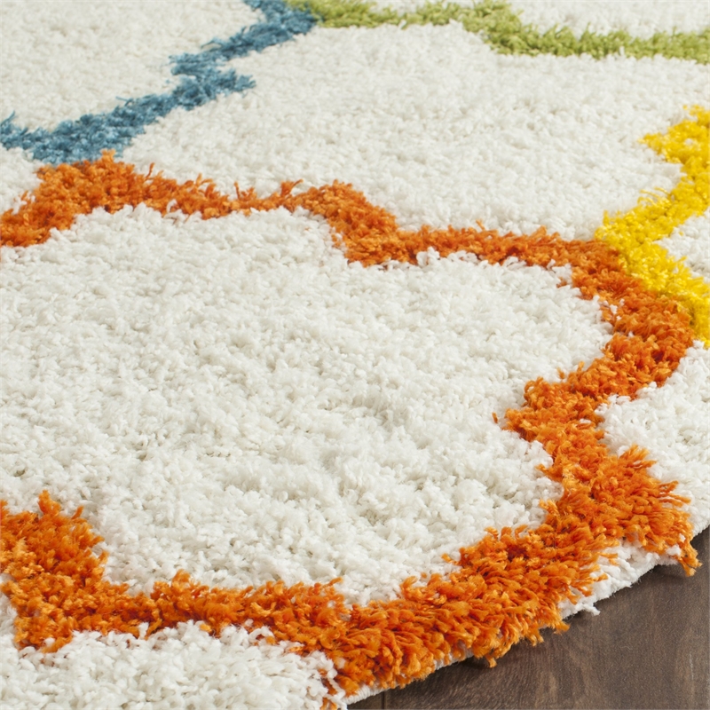 Safavieh Shag Ivory Shag Rug - Round 6'7