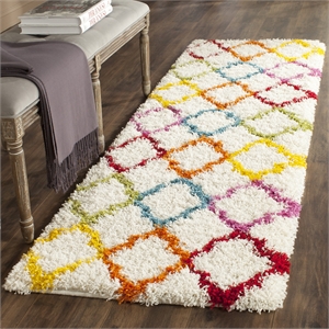 Safavieh Shag Ivory Shag Rug - Runner 2'3&quot x 7'