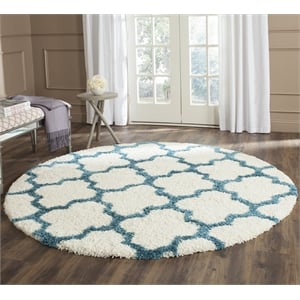 Safavieh Shag Ivory Shag Rug - Round 6'7&quot
