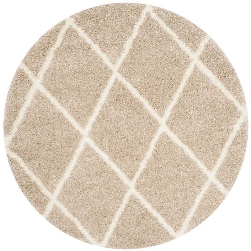 Safavieh Montreal Shag Beige Shag Rug - Round 6'7