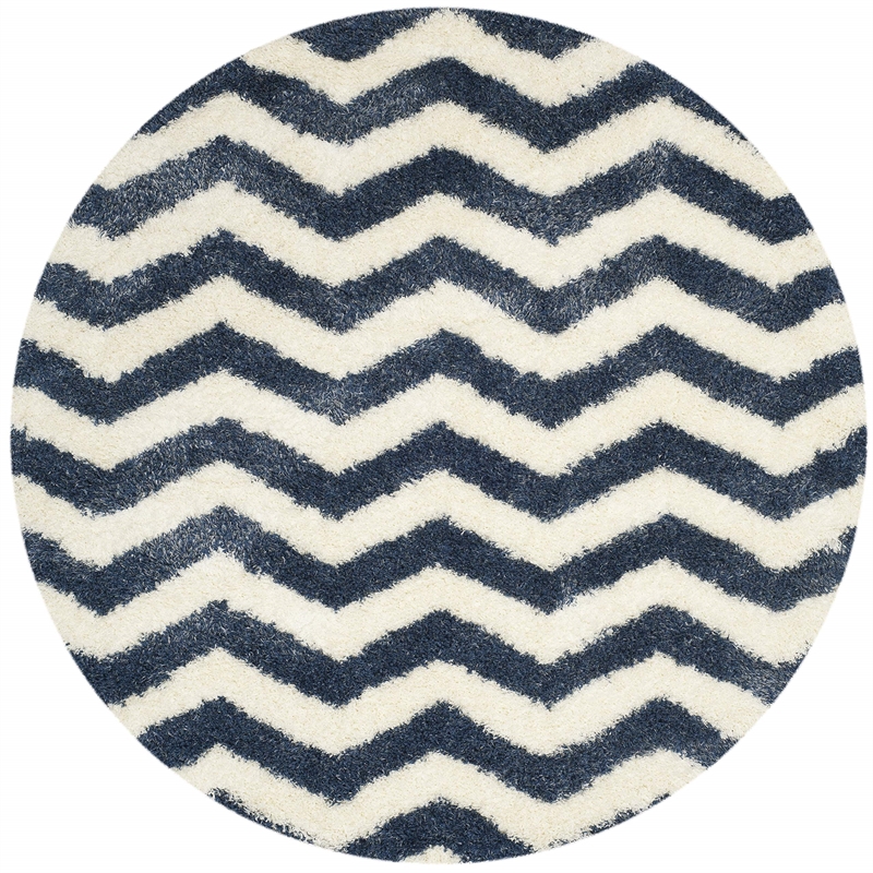 Safavieh Montreal Shag Ivory Shag Rug - Round 6'7