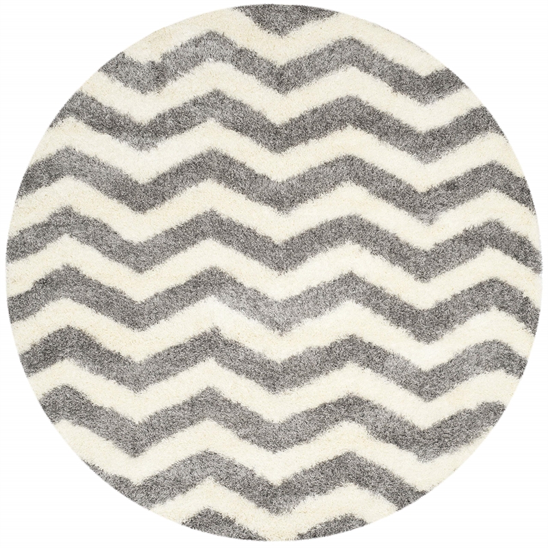 Safavieh Montreal Shag Ivory Shag Rug - Round 6'7