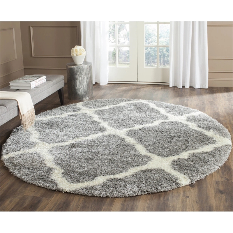 Safavieh Montreal Shag Grey Shag Rug - Round 6'7