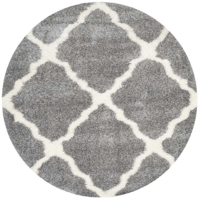 Safavieh Montreal Shag Grey Shag Rug - Round 6'7