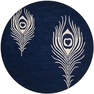 Safavieh Soho Navy Contemporary Rug - Round 6'