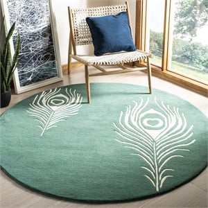 Safavieh Soho Teal Contemporary Rug - Round 6'