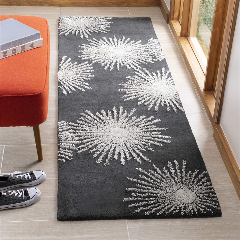 Safavieh Soho Charcoal Contemporary Rug - Runner 2'6