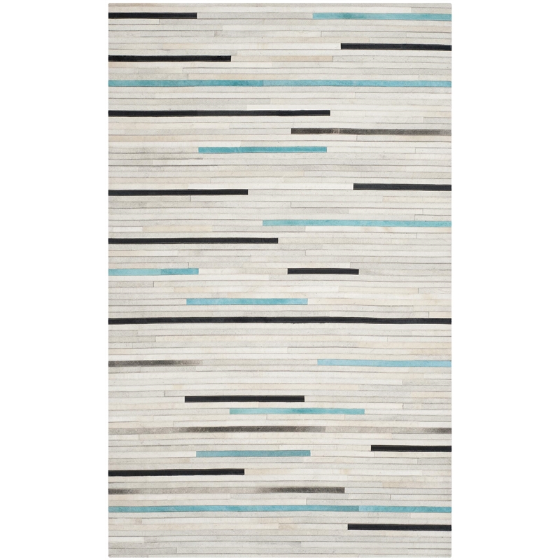 Safavieh Studio Leather Grey Shag Rug - 5' x 8'