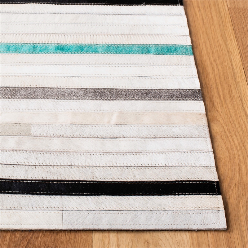 Safavieh Studio Leather Grey Shag Rug - 5' x 8'