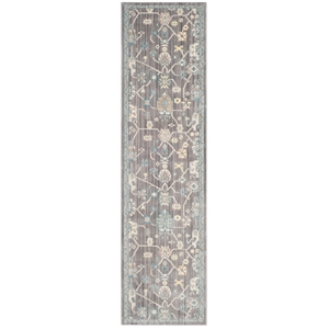 Safavieh Valencia 2'-3&quot X 8' Polyester Power Loomed Rug in Mauve / Ivory