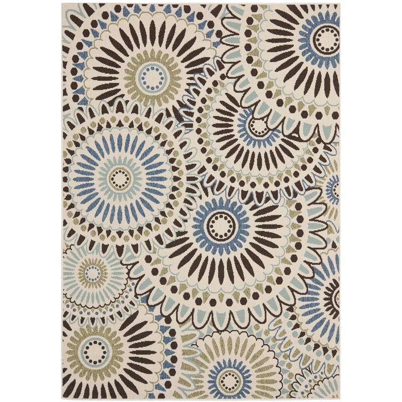 Safavieh Veranda Chocolate Indoor Outdoor Rug - 4' x 5'7