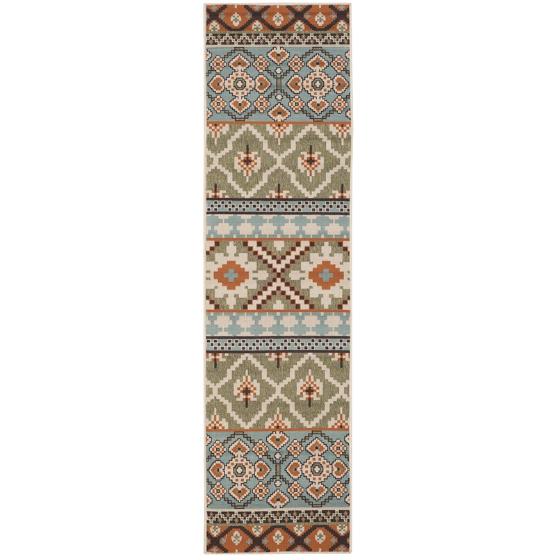 Safavieh Veranda Green Indoor Outdoor Rug - Runner 2'3