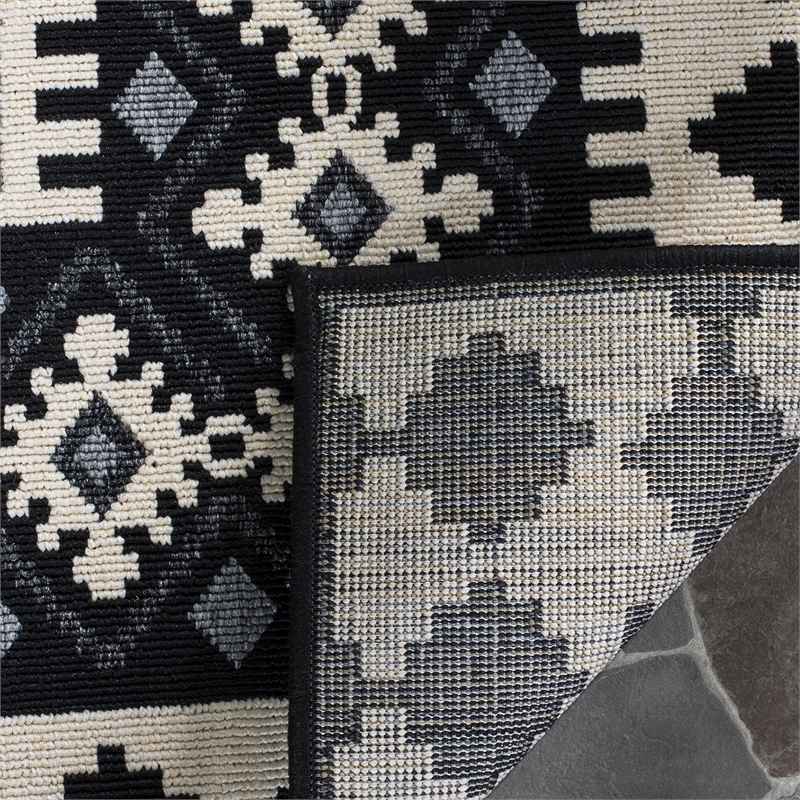 Safavieh Veranda Black Indoor Outdoor Rug - 8' x 11'2
