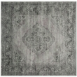 Safavieh Vintage 8' X 8' Square Polyester Power Loomed Rug In Light Blue