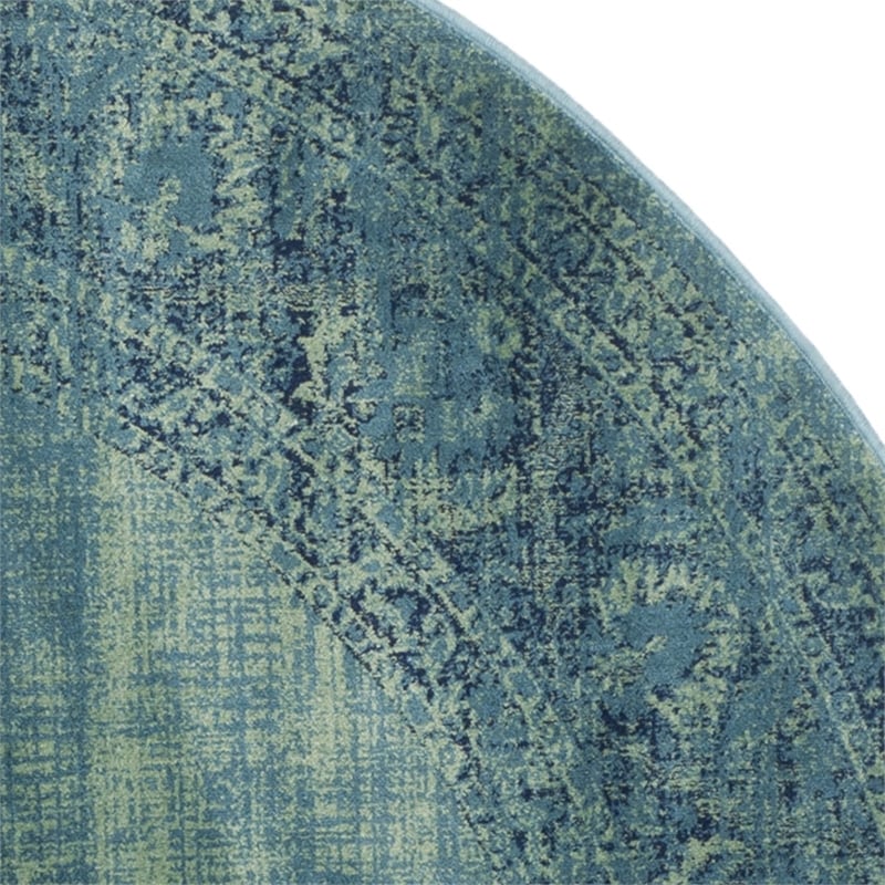 Safavieh Vintage Turquoise Traditional Rug - Round 8'